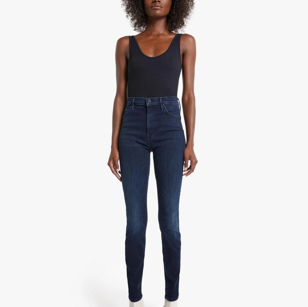Mother Jeans Womens 26 High Rise Skinny Super Swooner Howling At The Disco Ball